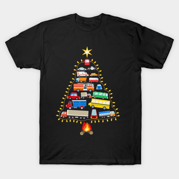 Firefighter Fire Truck Christmas Tree Xmas Tshirt T-Shirt by saugiohoc994